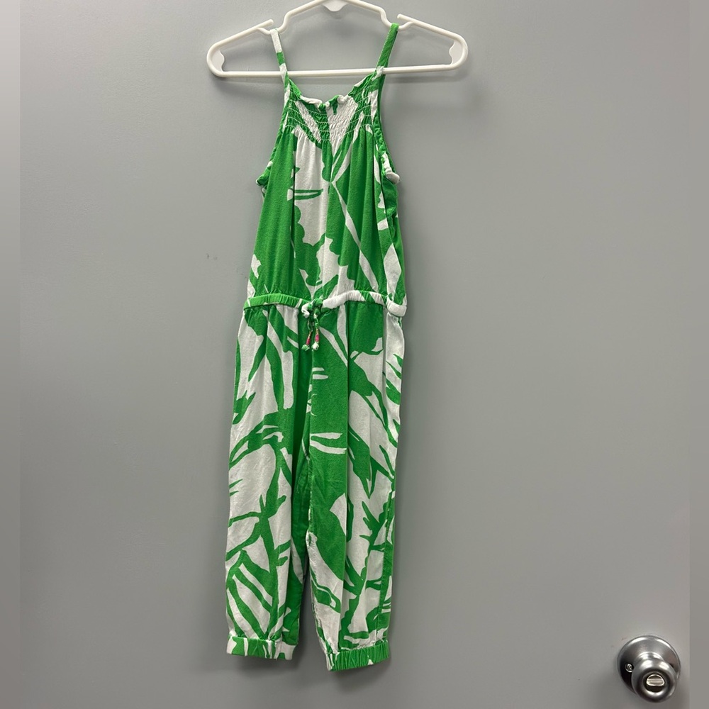Lilly Pulitzer for Target Green and White Leaf Print Jumpsuit